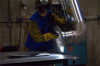 welder with source capture hood