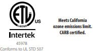 Intertek and CARB logos